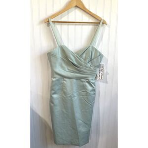 WTOO by Watters & Watters Mini Dress 12 Seamist Green Sleeveless Formal Wedding‎